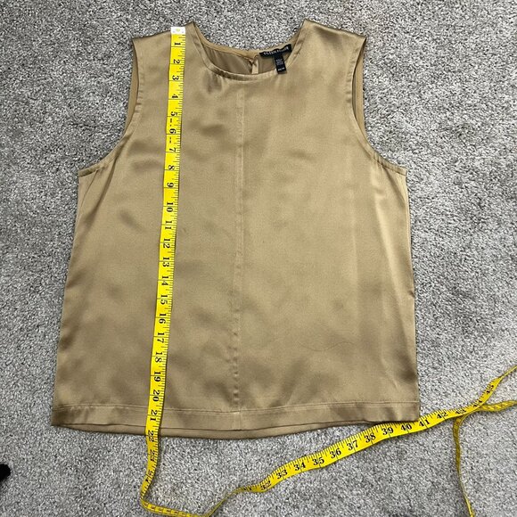 Eileen Fisher Gold Champagne 100% Silk Tank Top - Picture 6 of 6